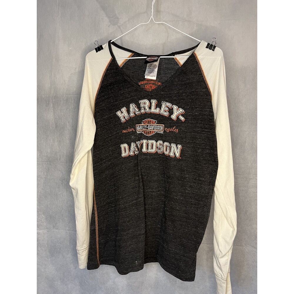 harley davidson long sleeve tee shirts women’s Size XL
